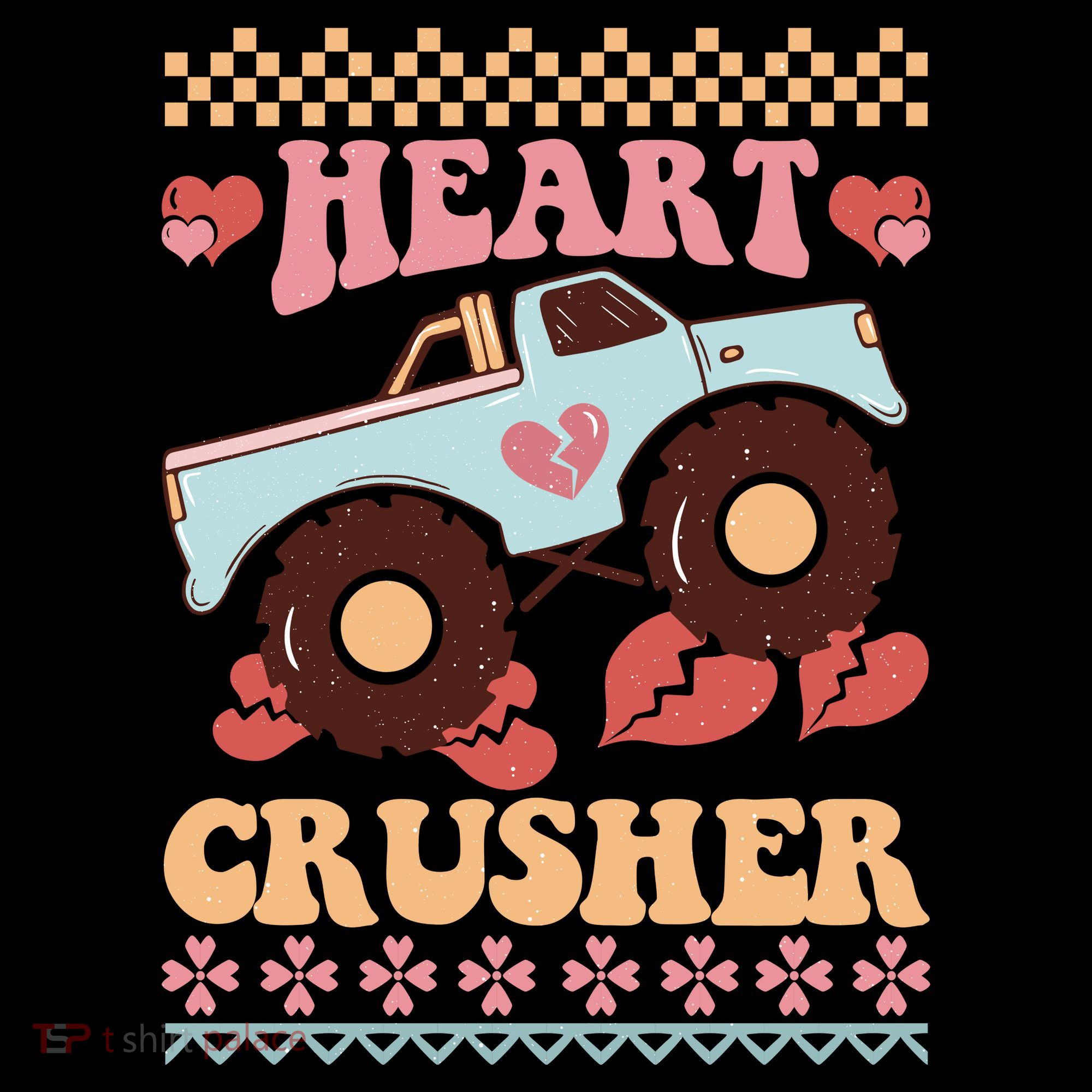 Valentine's Day Funny Heart Crusher Ugly Sweater Women's Hoodie
