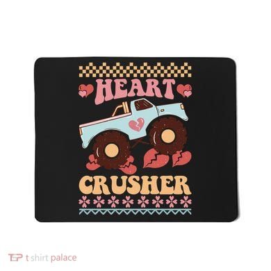 Valentine's Day Funny Heart Crusher Ugly Sweater Mousepad