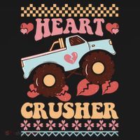 Valentine's Day Funny Heart Crusher Ugly Sweater Mousepad thumb 1