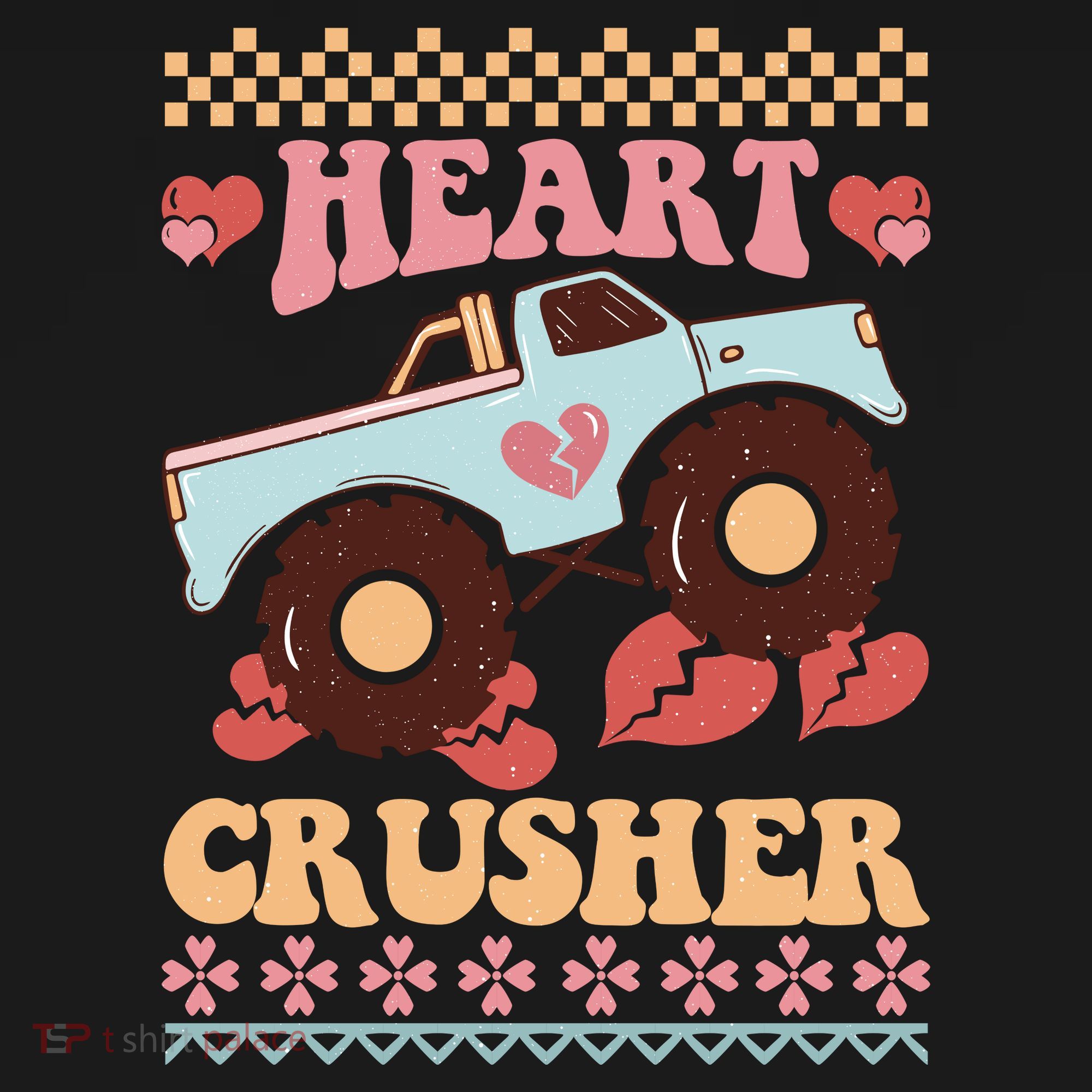 Valentine's Day Funny Heart Crusher Ugly Sweater Women's Tank Top