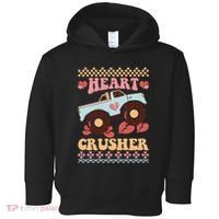 Valentine's Day Funny Heart Crusher Ugly Sweater Toddler Hoodie thumb 0