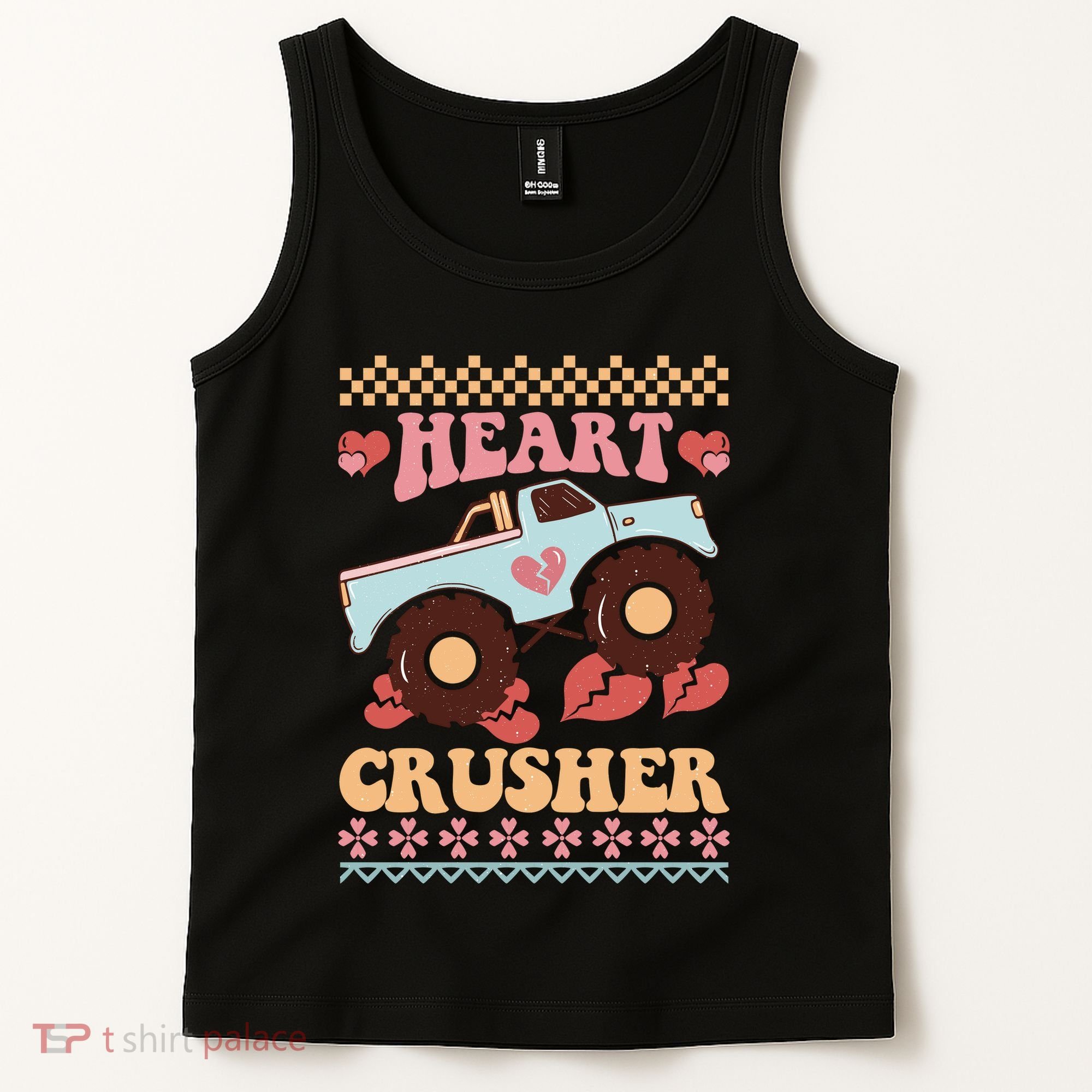 Valentine's Day Funny Heart Crusher Ugly Sweater Tank Top