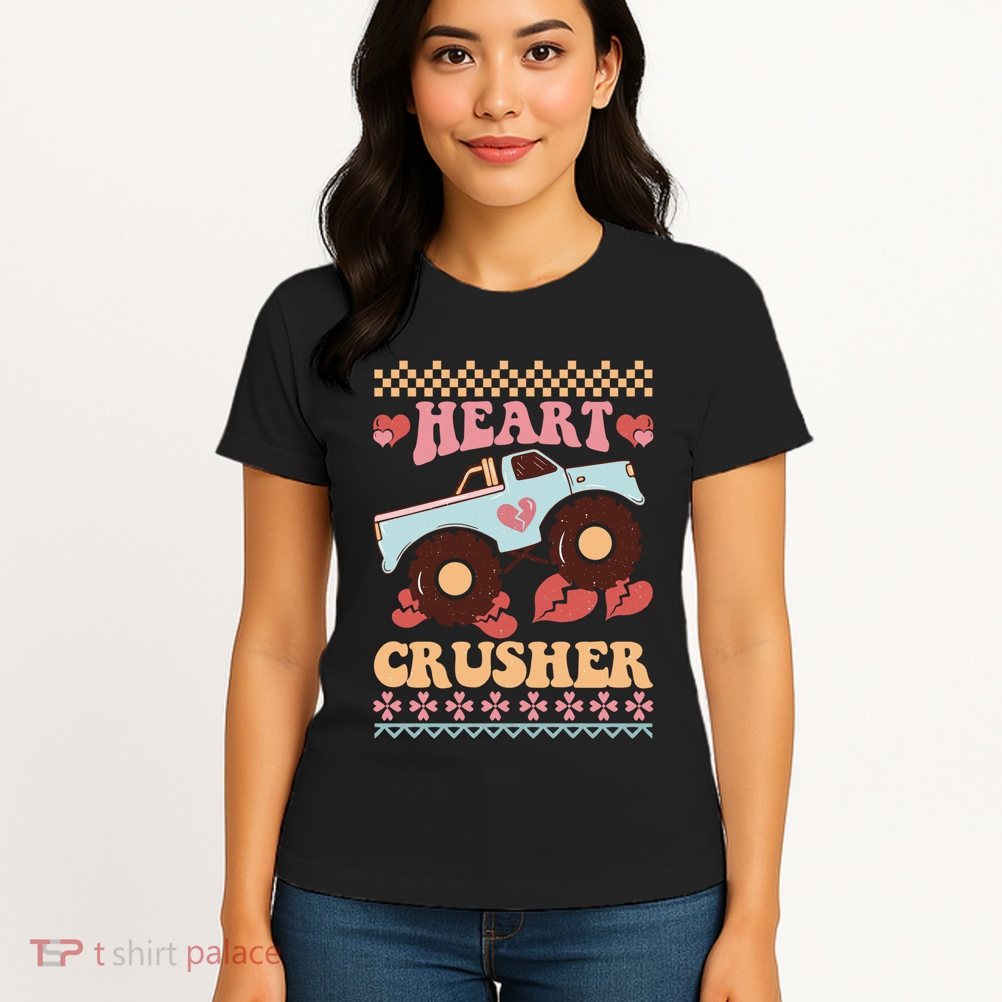 Valentine's Day Funny Heart Crusher Ugly Sweater Women's T-Shirt