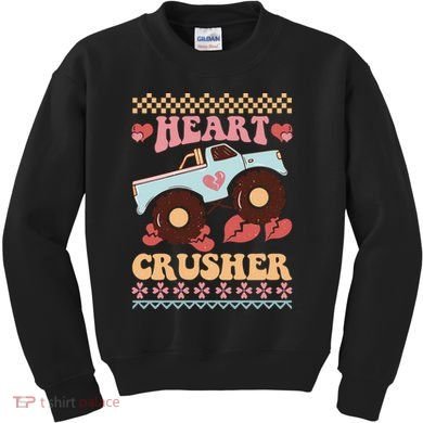 Valentine's Day Funny Heart Crusher Ugly Sweater Kids Sweatshirt