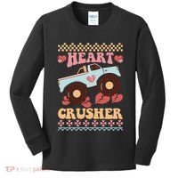 Valentine's Day Funny Heart Crusher Ugly Sweater Kids Long Sleeve Shirt thumb 0