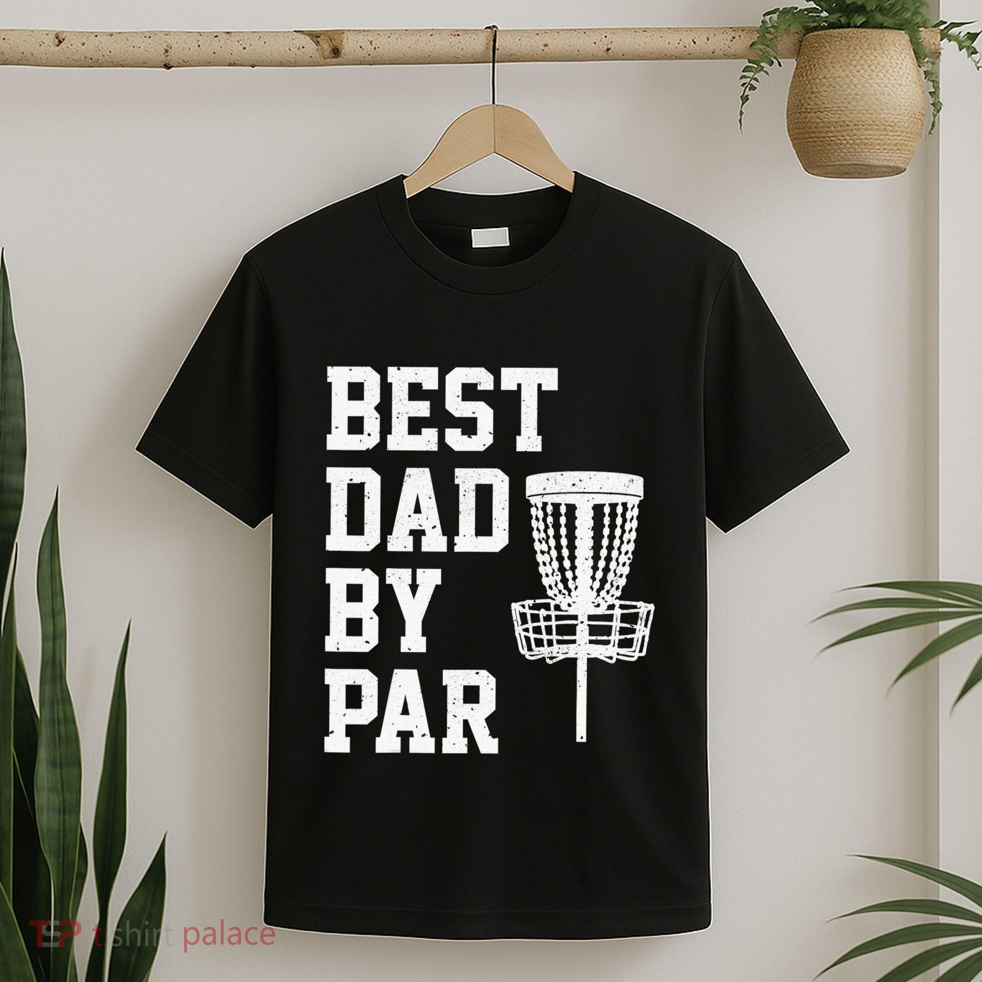 Vintage Disc Golf Dad Gift Best Dad By Par Disk Golf T-Shirt