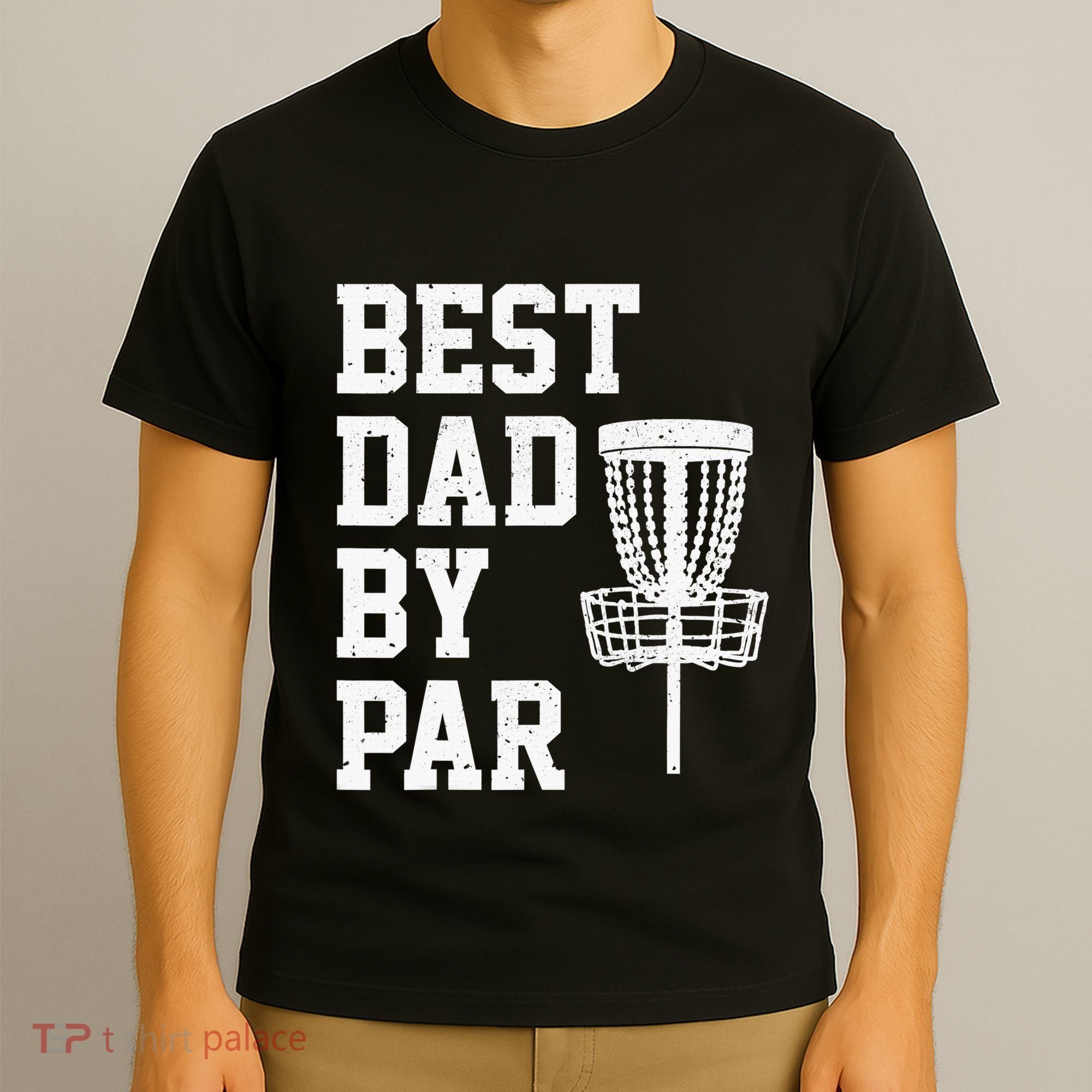 Vintage Disc Golf Dad Gift Best Dad By Par Disk Golf T-Shirt