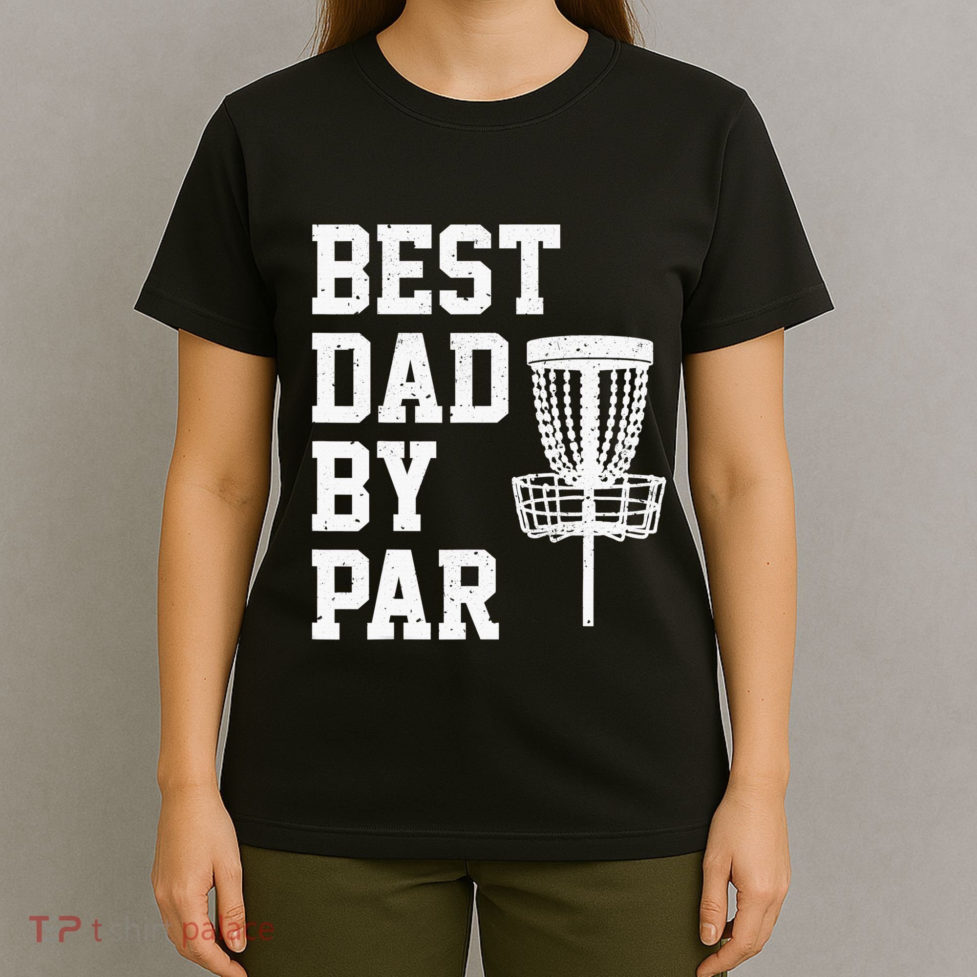 Vintage Disc Golf Dad Gift Best Dad By Par Disk Golf T-Shirt