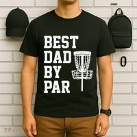 Vintage Disc Golf Dad Gift Best Dad By Par Disk Golf T-Shirt thumb 6