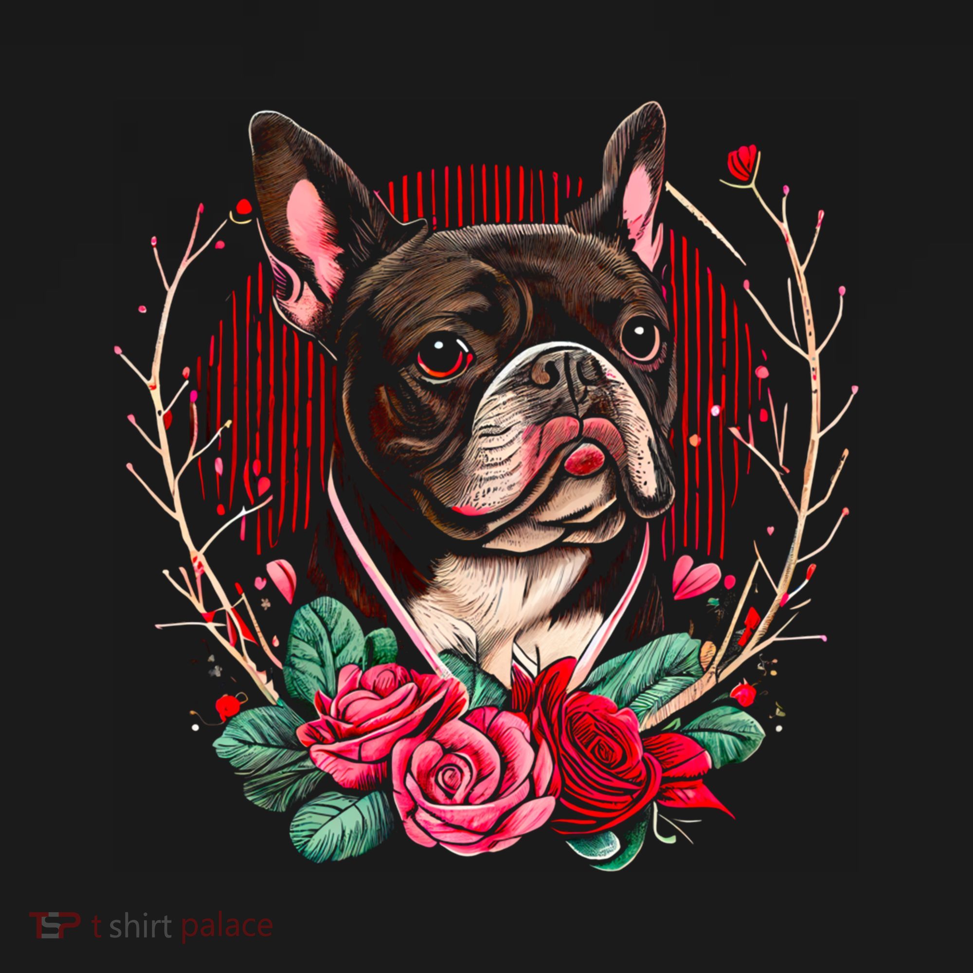Valentine's Day Gift French Bulldog Dog Valentine Funny Gift Women's Hoodie