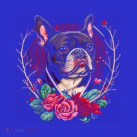 Valentine's Day Gift French Bulldog Dog Valentine Funny Gift T-Shirt thumb 7