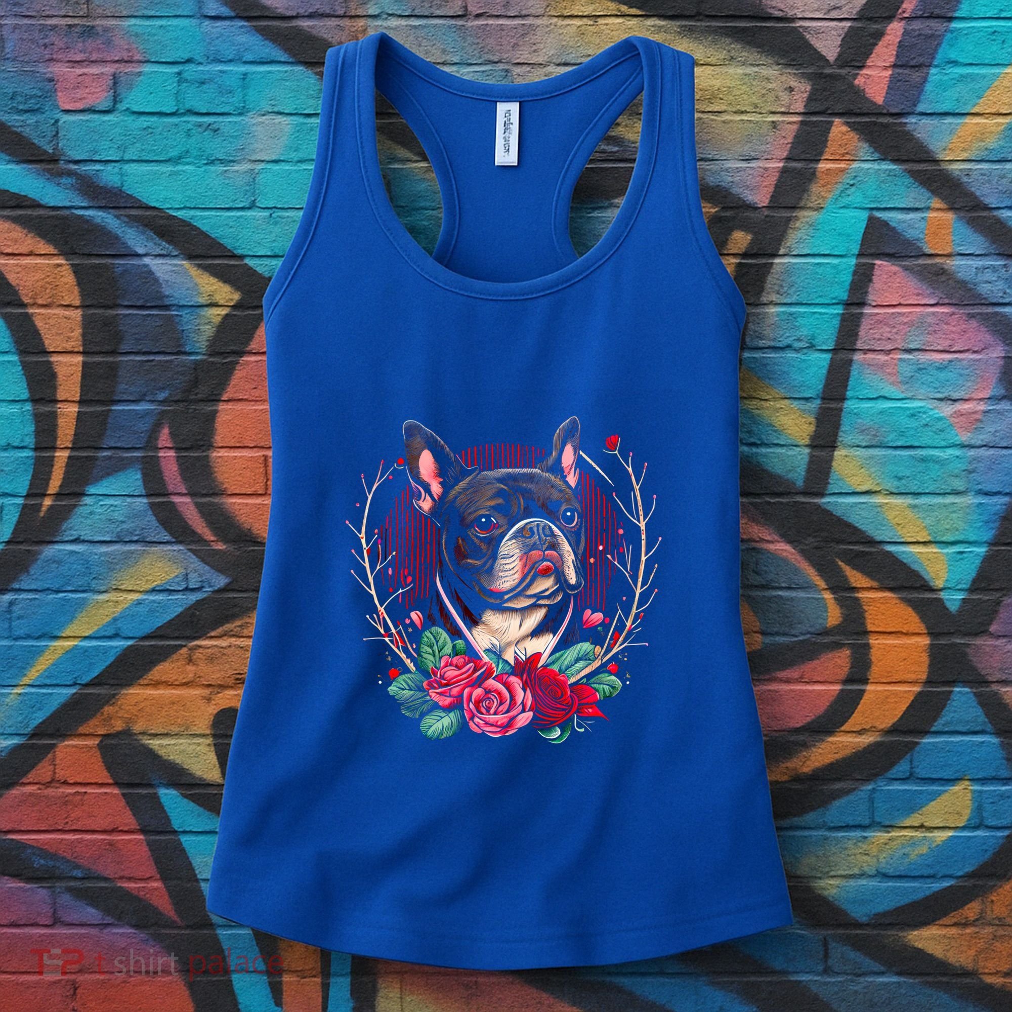 Valentine's Day Gift French Bulldog Dog Valentine Funny Gift Women's Tank Top
