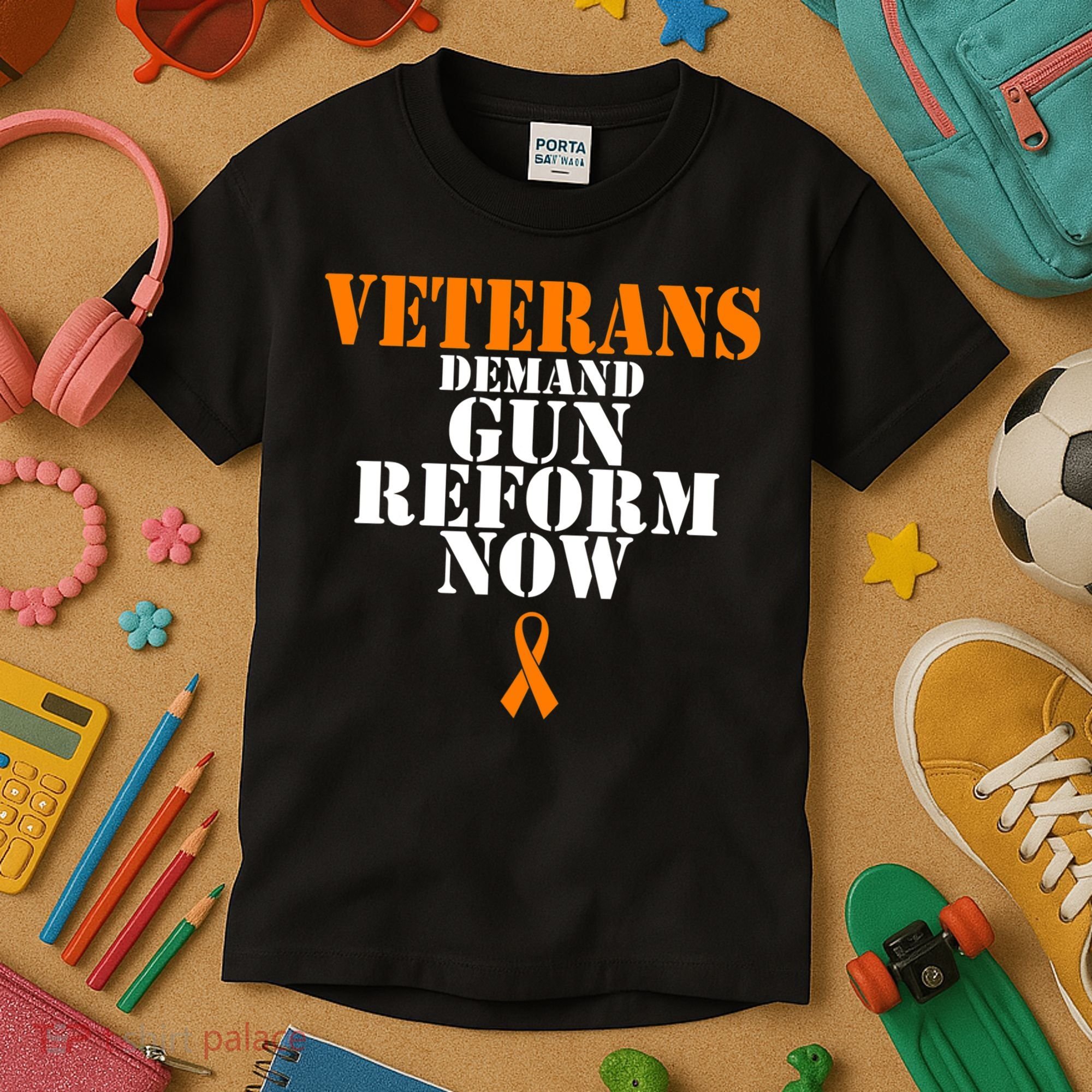 Veterans Demand Gun Reform Now Anti Gun Violence Kids T-Shirt