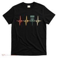 Vintage Disc Golf Retro Heartbeat Gift Disc Golf T-Shirt thumb 0