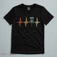 Vintage Disc Golf Retro Heartbeat Gift Disc Golf T-Shirt thumb 5