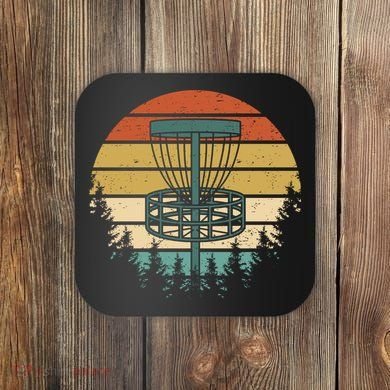 Vintage Disc Golf Retro Graphic Coaster