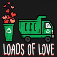 Valentines Day Garbage Truck Loads Of Love Ornament thumb 1