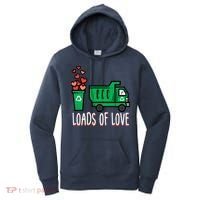 Valentines Day Garbage Truck Loads Of Love Women's Hoodie thumb 0
