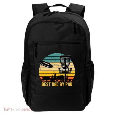Vintage Disc Golf Dad Present Best Dad By Par Disk Golf Gift Backpack