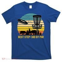 Vintage Disc Golf Dad Present Best Stepdad By Par Disk Golf Gift T-Shirt thumb 0