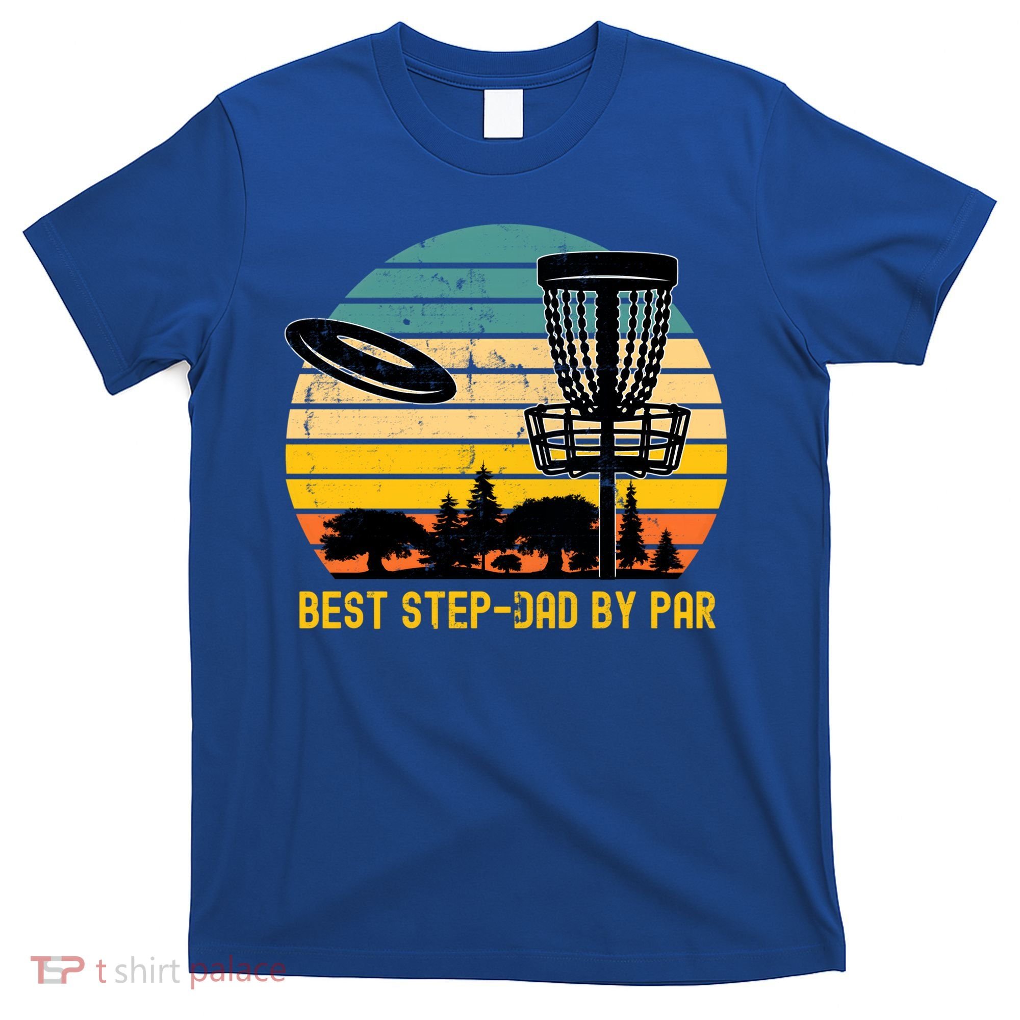 Vintage Disc Golf Dad Present Best Stepdad By Par Disk Golf Gift T-Shirt