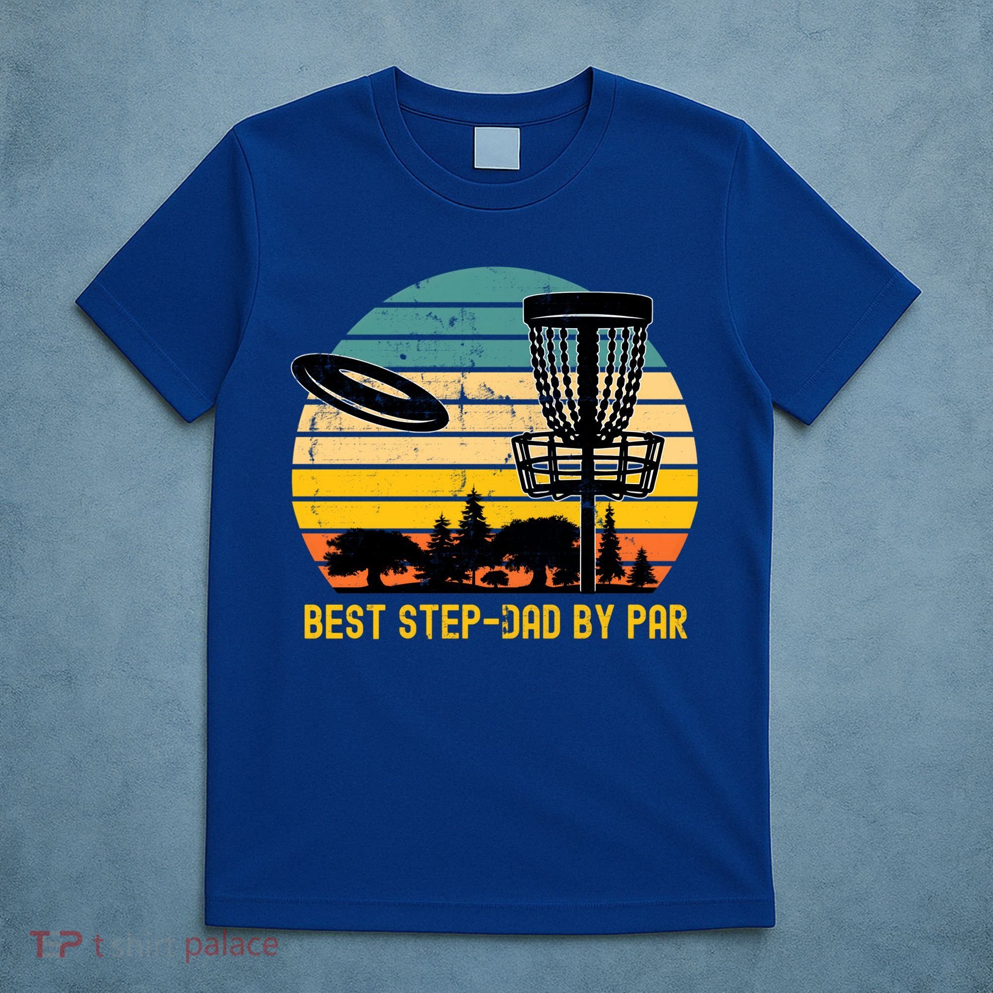 Vintage Disc Golf Dad Present Best Stepdad By Par Disk Golf Gift T-Shirt