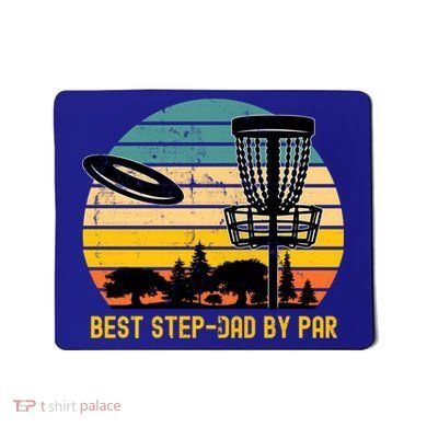 Vintage Disc Golf Dad Present Best Stepdad By Par Disk Golf Gift Mousepad
