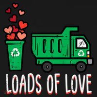 Valentines Day Garbage Truck Loads Of Love Women's Hoodie thumb 2