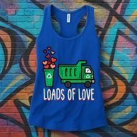 Valentines Day Garbage Truck Loads Of Love Women's Tank Top thumb 3