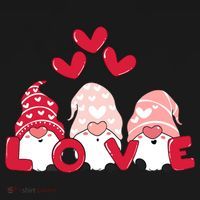 Valentines Day Gnomes USA-Made Doggie Bandana thumb 2