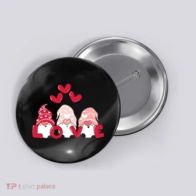 Valentines Day Gnomes Button