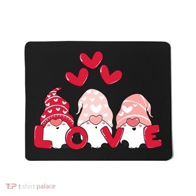 Valentines Day Gnomes Mousepad