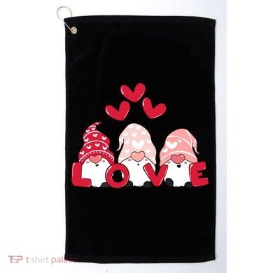 Valentines Day Gnomes Golf Towel