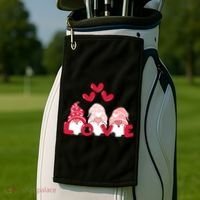 Valentines Day Gnomes Golf Towel thumb 2