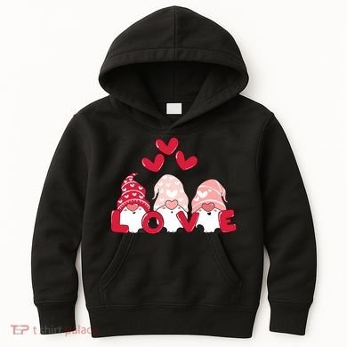 Valentines Day Gnomes Kids Hoodie