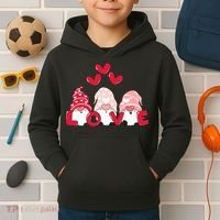 Valentines Day Gnomes Kids Hoodie thumb 2