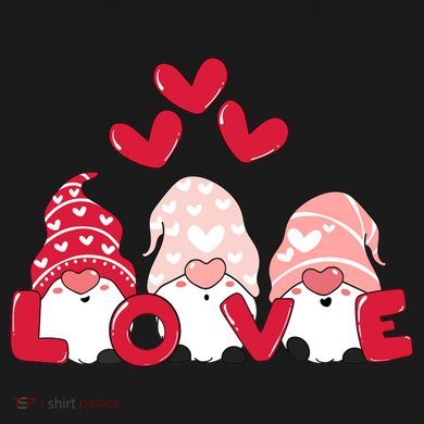 Valentines Day Gnomes Short Acrylic Beanie