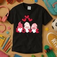 Valentines Day Gnomes Kids T-Shirt thumb 3