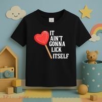 Valentine's Day Gift Cute Candy It Aint't Gonna Lick Itself Toddler T-Shirt thumb 3