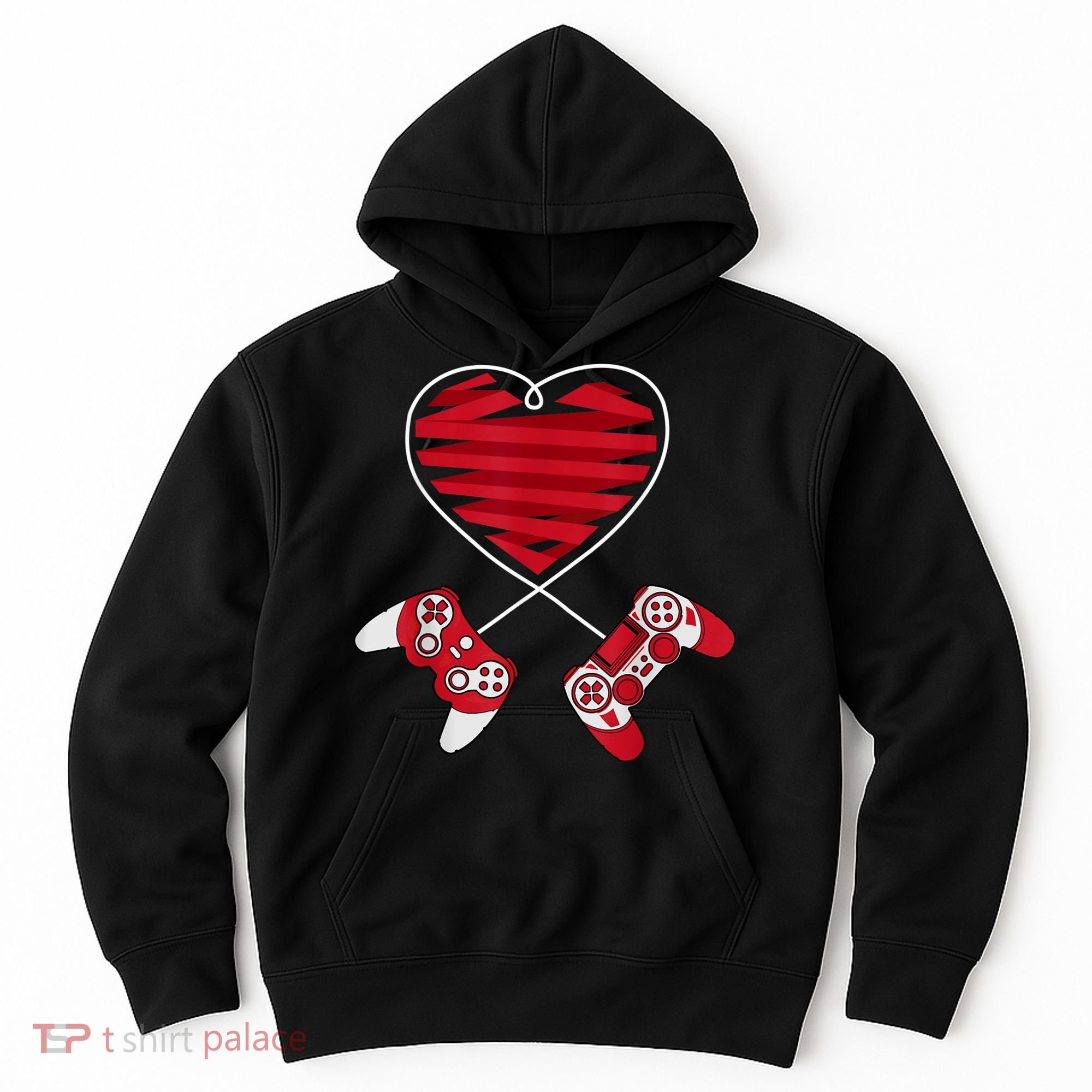 Valentines Day Gamer Shirt Controller Kids Boys Valentine Hoodie