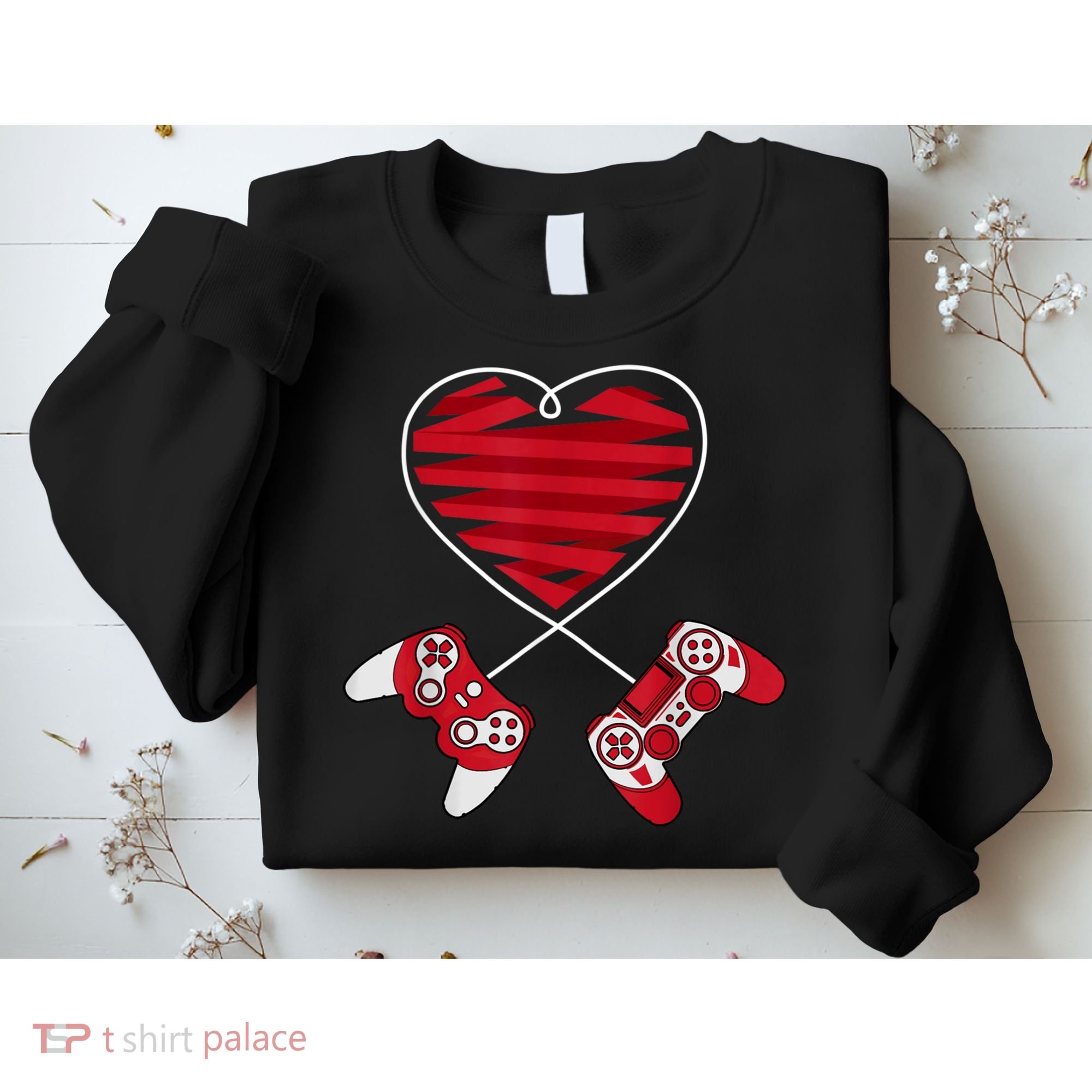 Valentines Day Gamer Shirt Controller Kids Boys Valentine Sweatshirt