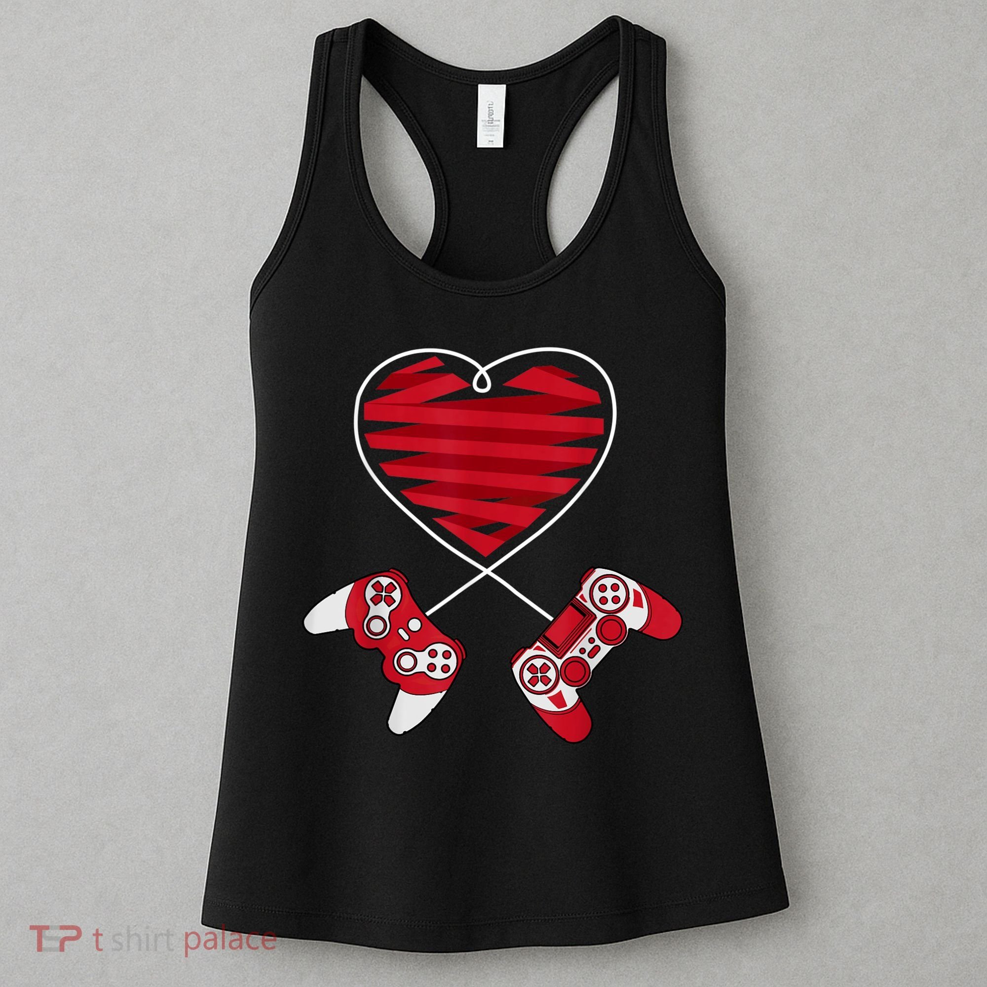 Valentines Day Gamer Shirt Controller Kids Boys Valentine Women's Tank Top