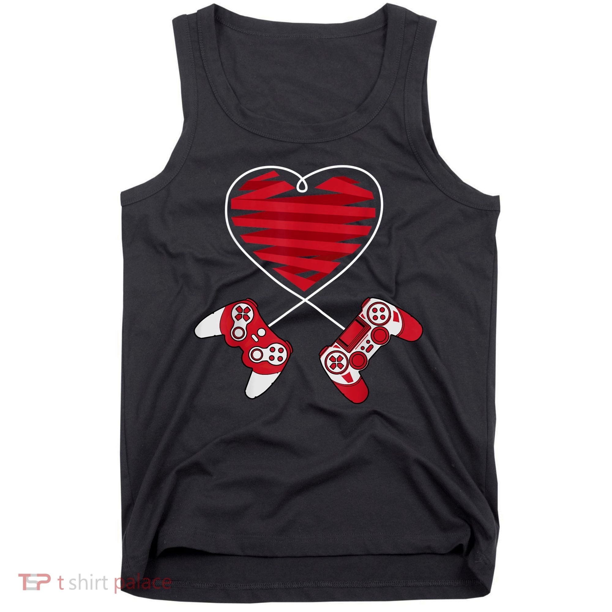 Valentines Day Gamer Shirt Controller Kids Boys Valentine Tank Top