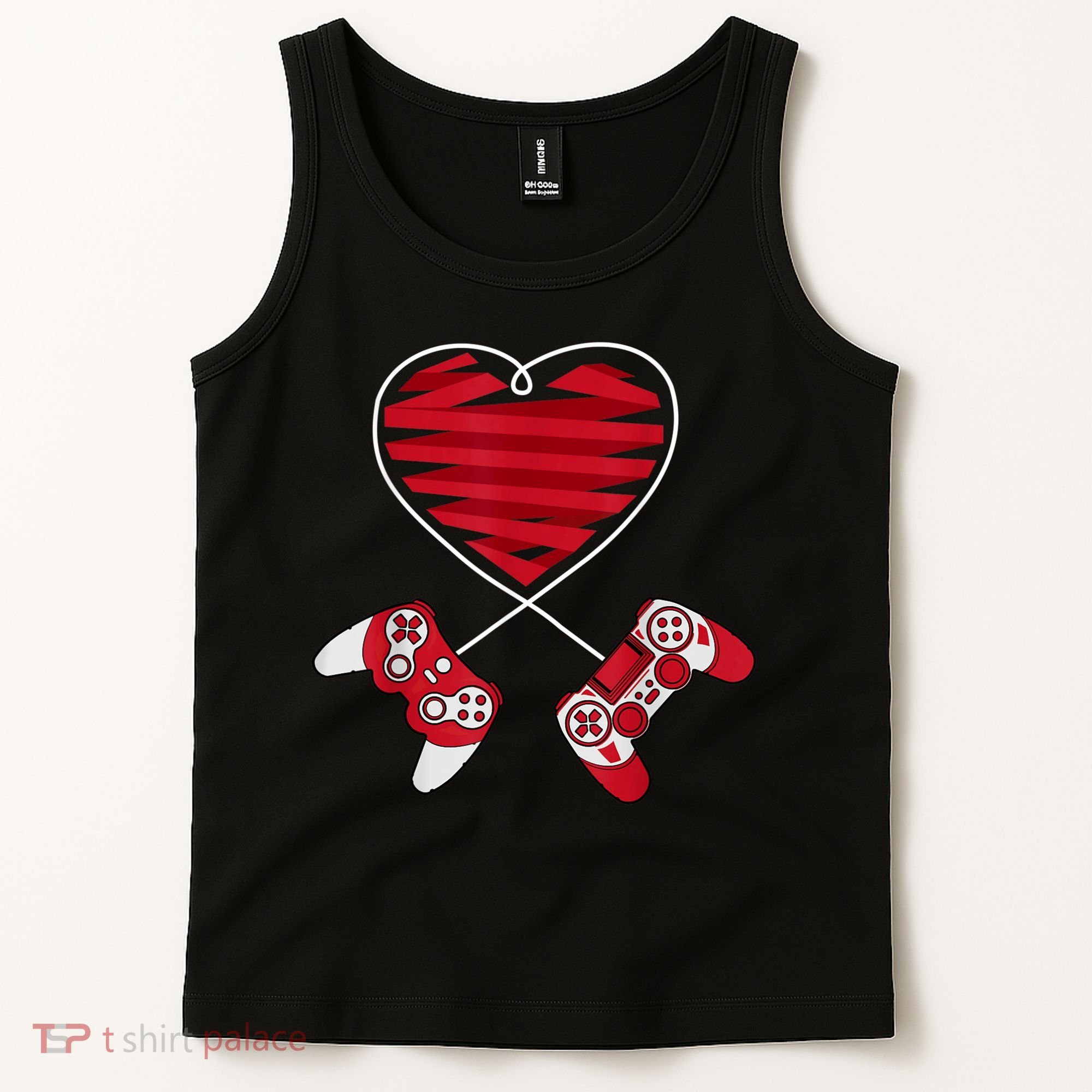 Valentines Day Gamer Shirt Controller Kids Boys Valentine Tank Top
