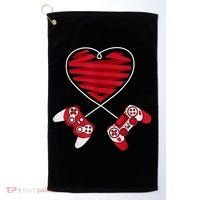 Valentines Day Gamer Shirt Controller Kids Boys Valentine Golf Towel thumb 0