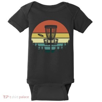 Vintage Disc Golf Frisbee Golf Golfing Basket Baby Bodysuit