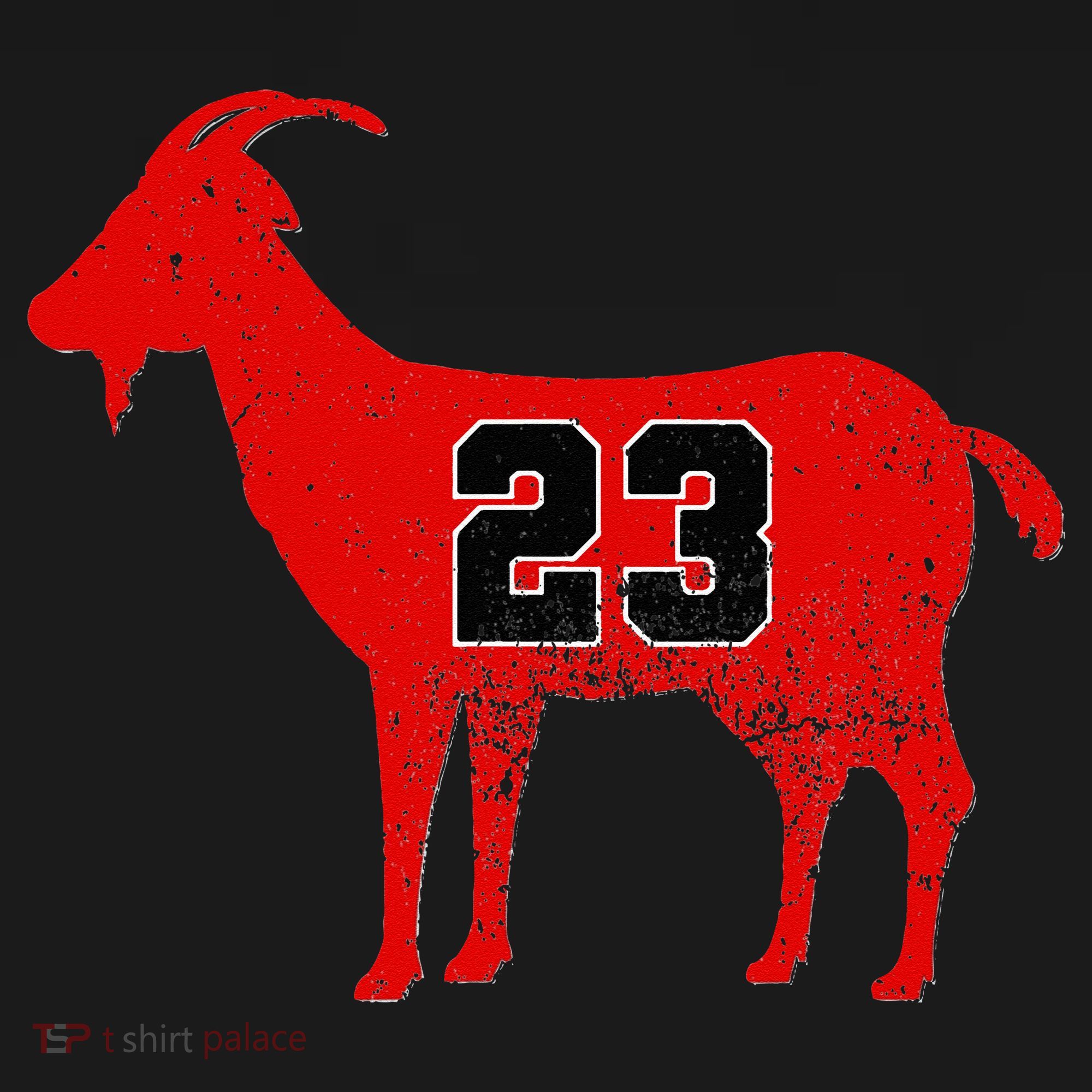Vintage Distressed GOAT 23 Apparel Short Sleeve T-Shirt