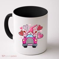 Valentines Day Gnome Heart Truck Coffee Mug thumb 0
