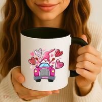 Valentines Day Gnome Heart Truck Coffee Mug thumb 3