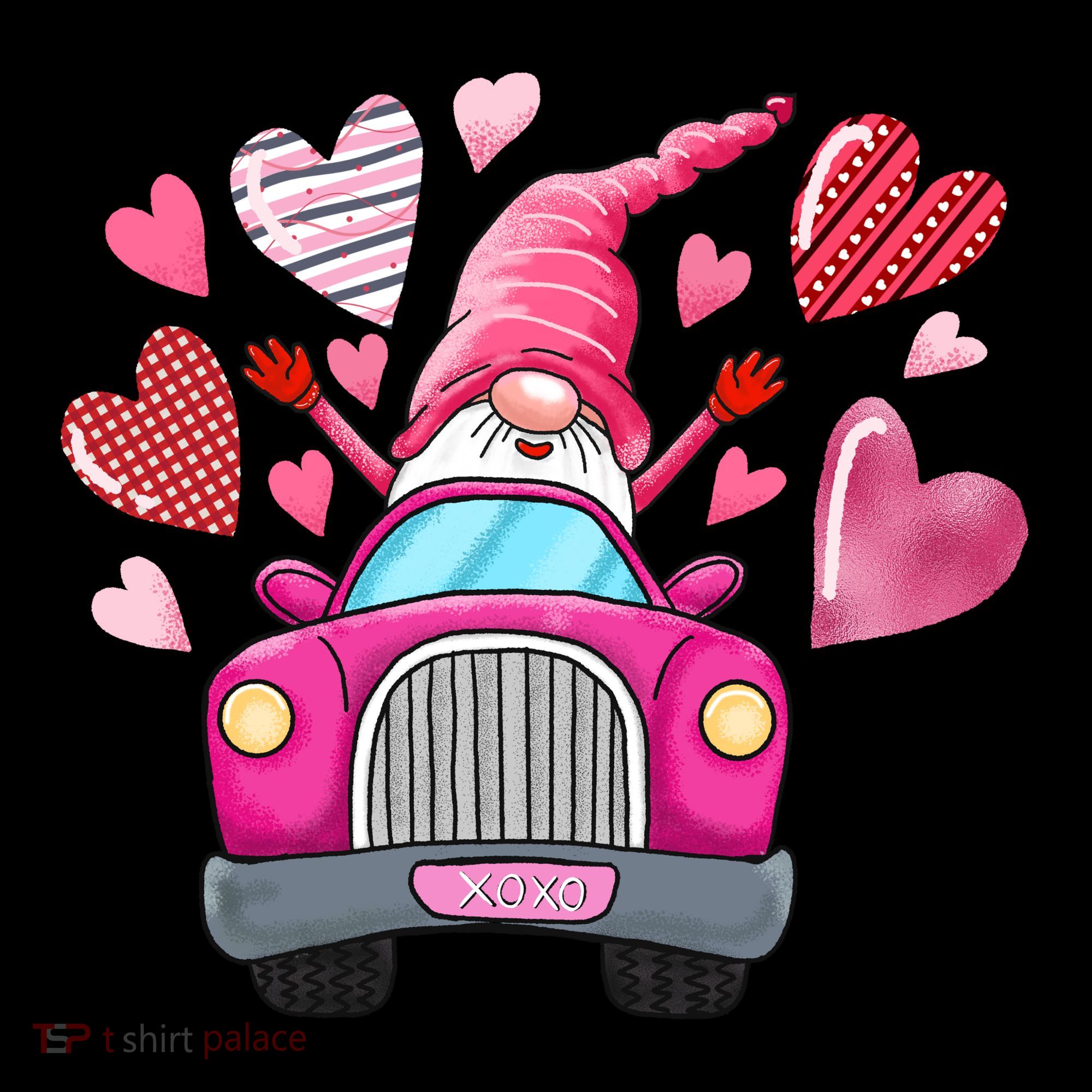 Valentines Day Gnome Heart Truck Coffee Mug